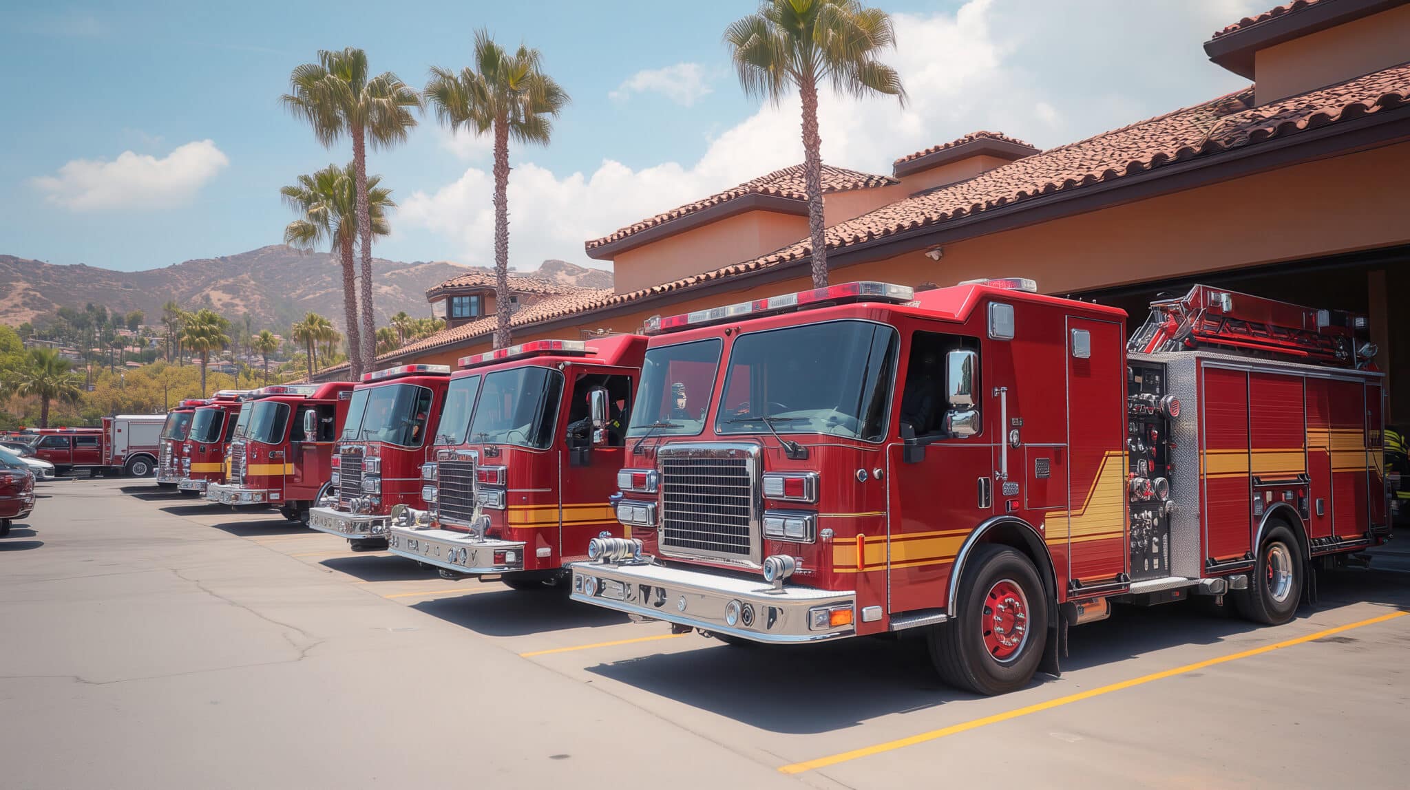 fire trucks